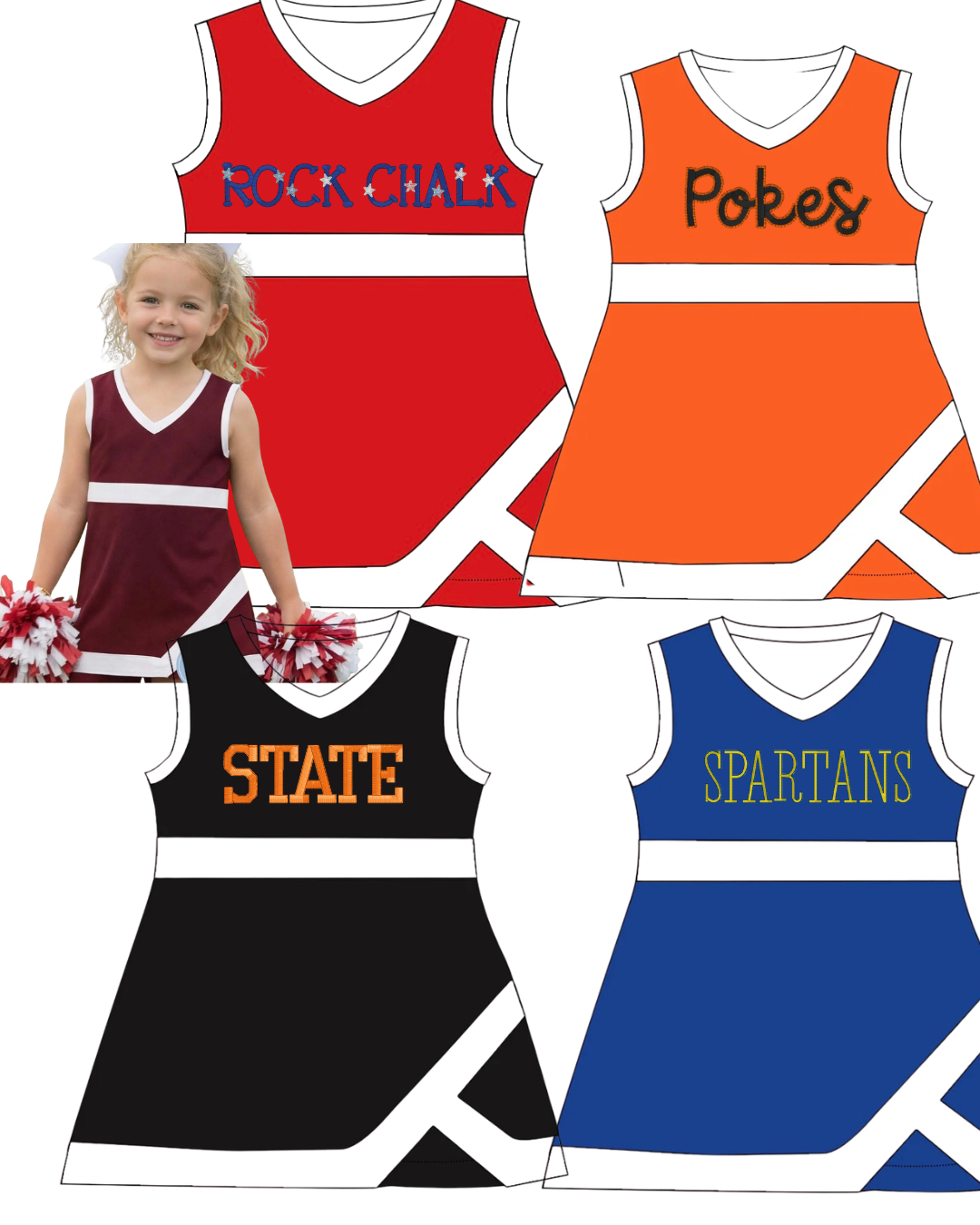 PRE ORDER ETA Late August Game Day Cheer Dress