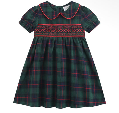 Girls Smocked Collar Dresses