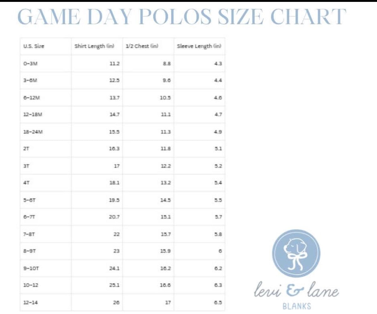 PRE ORDER ETA Late August Game Day Polo