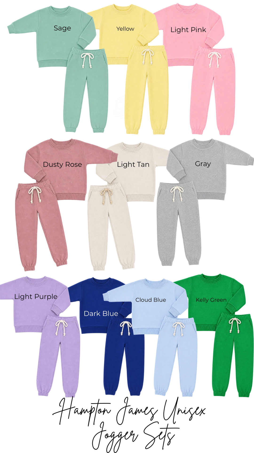 PRE ORDER: Hampton James Unisex Joggers (ETA late October/November)